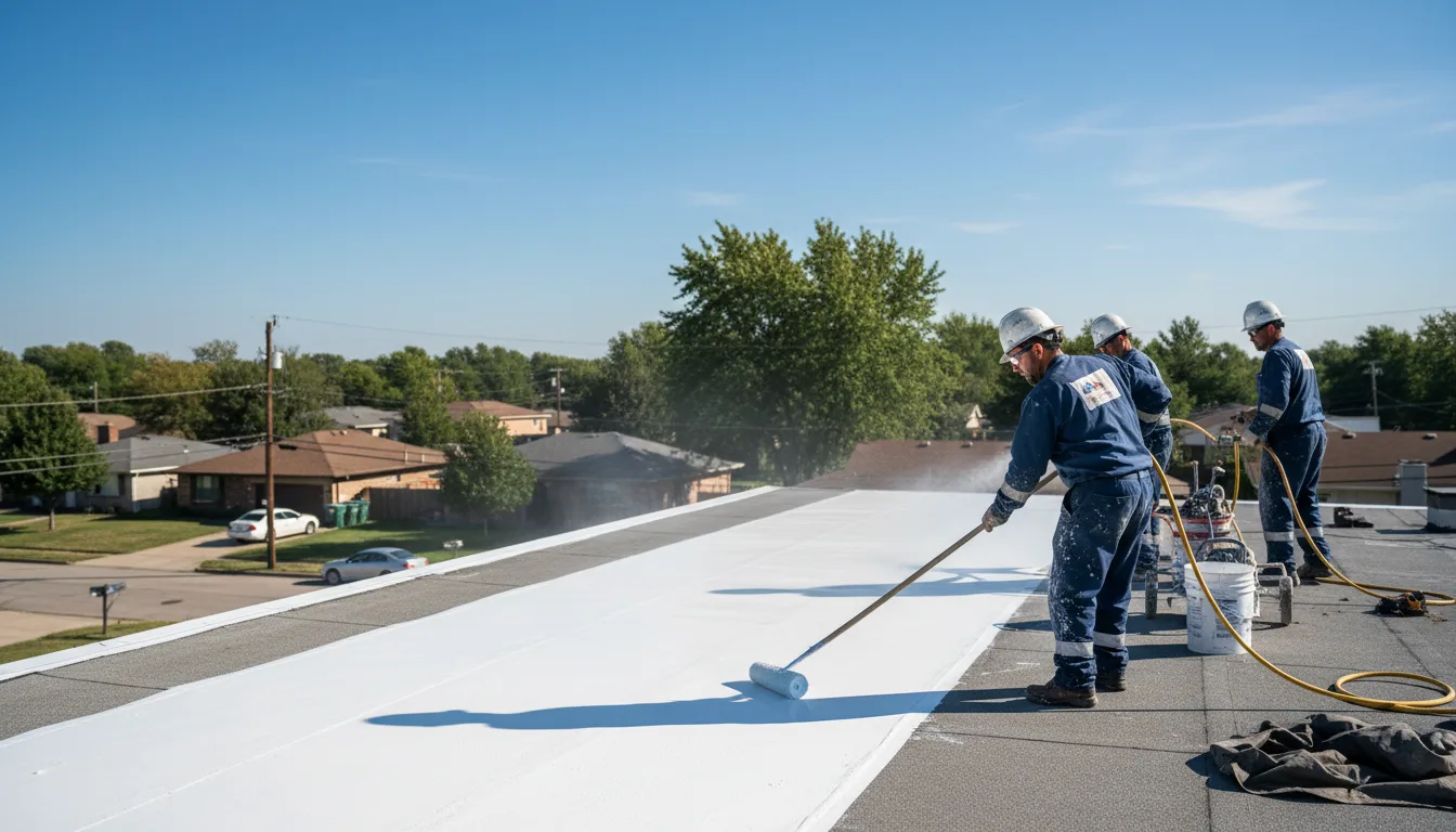 Commercial roof coating in Douglassville, TX near me